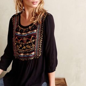 Anthropologie Ari Embellished HD in Paris tunic